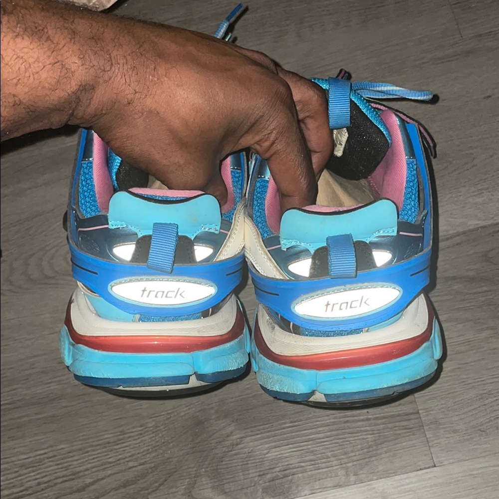 Balenciaga Blue and Gray Men's Sneakers - Picture 5 of 5